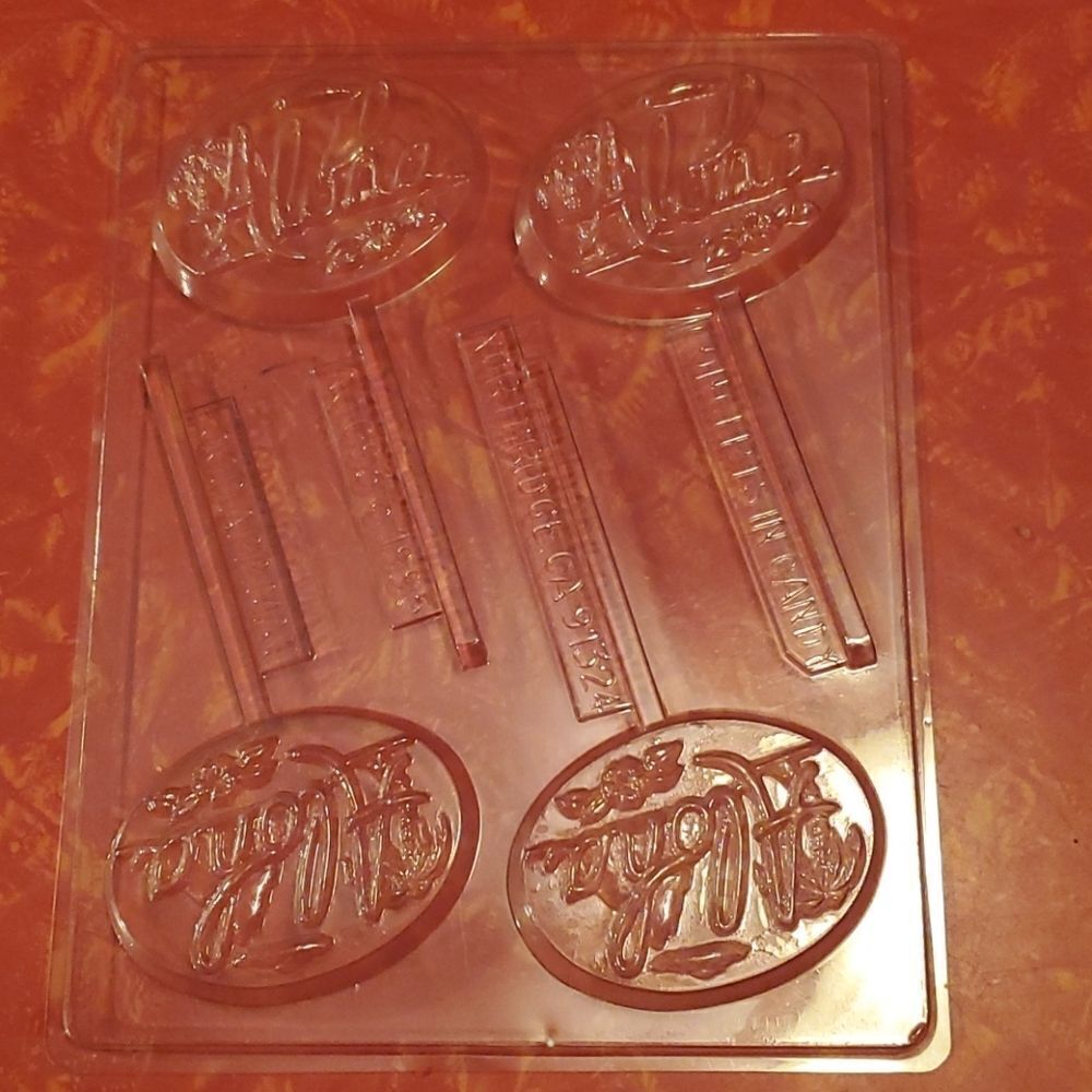 Aloha Candy Chocolate Lolypop Plastic Mold